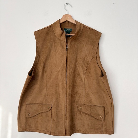 Ralph Lauren faux suede zip vest - Picture 3 of 5